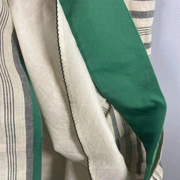 Anthropologie Maeve Changing Stripes Dress Beige Yellow Black Green Size 2 - Picture 8 of 15